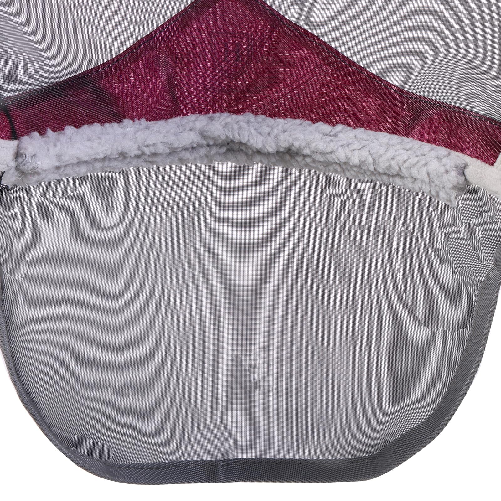 Harrison Howard CareMaster Pro Luminous Horse Fly Mask Large Eye Space Long Nose with Ears UV Protection for Horse Flamingo XL E